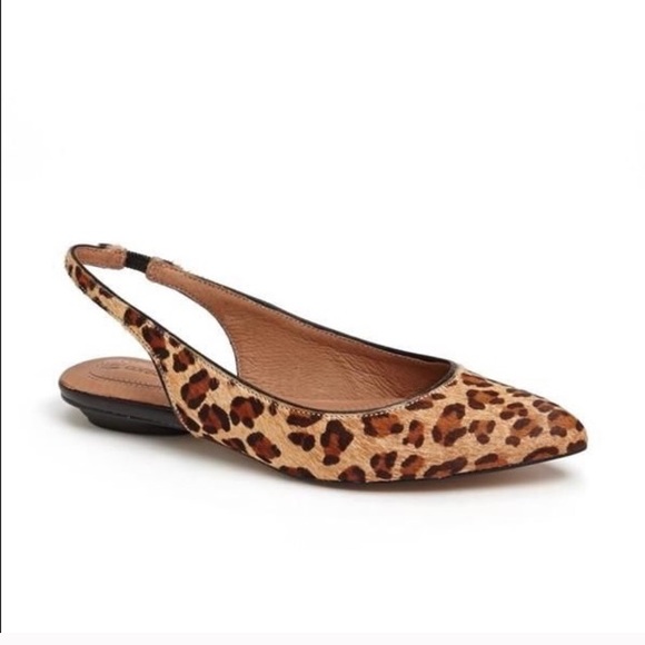 Shoes - Corso Como leopard Tristan slingback flats size 8